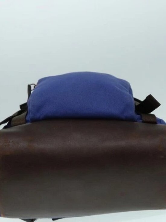 PRADA Backpack Canvas Blue Auth 88293 main image 8